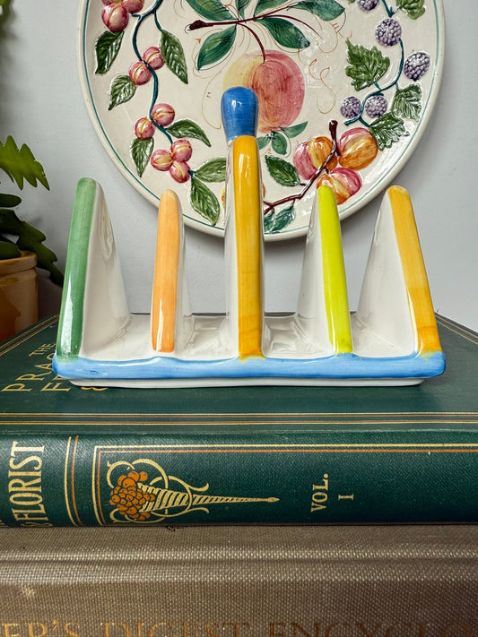 1990's Rayware Bright Flower Toast Rack