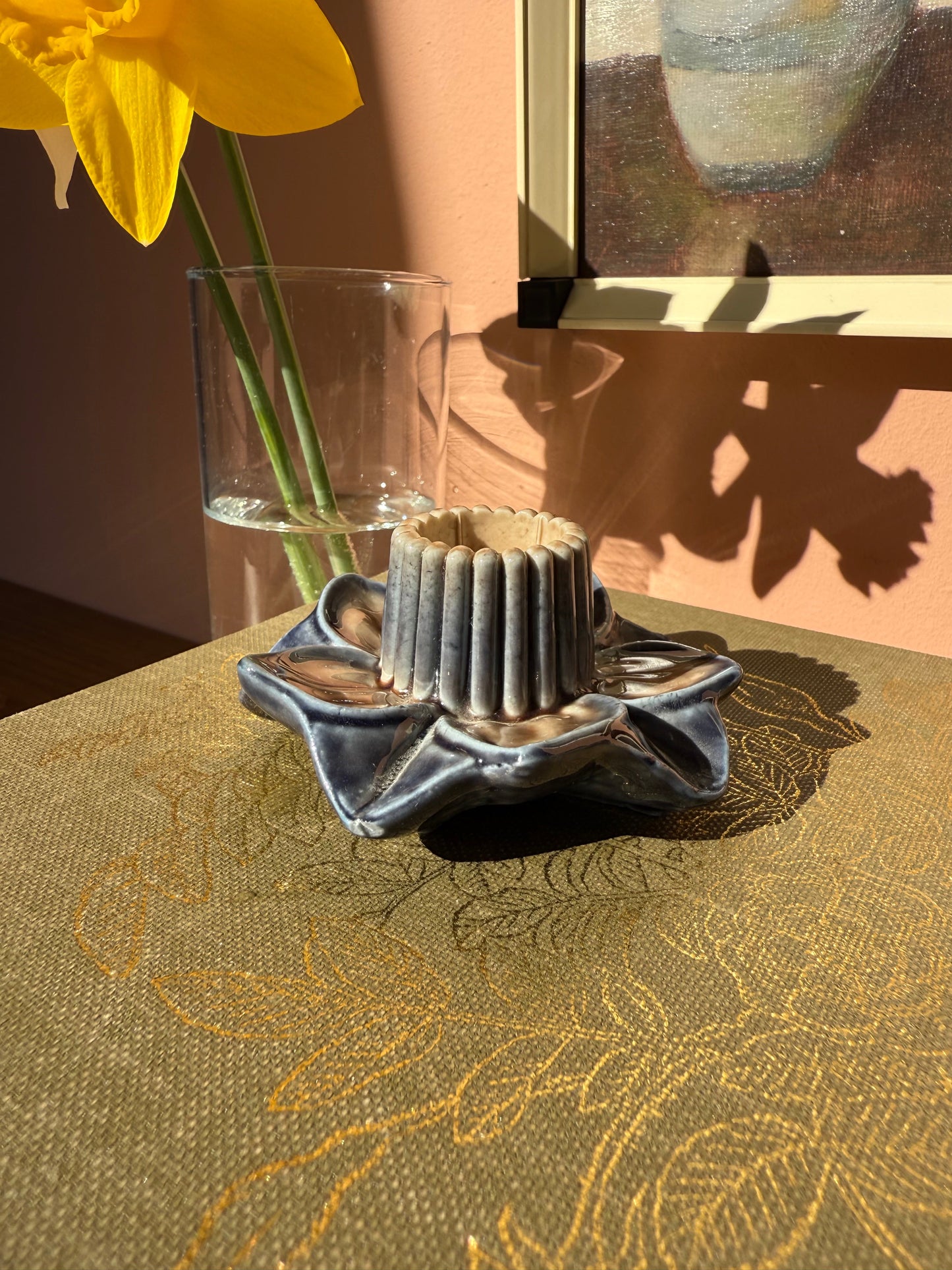 Pair of Wade Pottery Daffodil Candlesticks