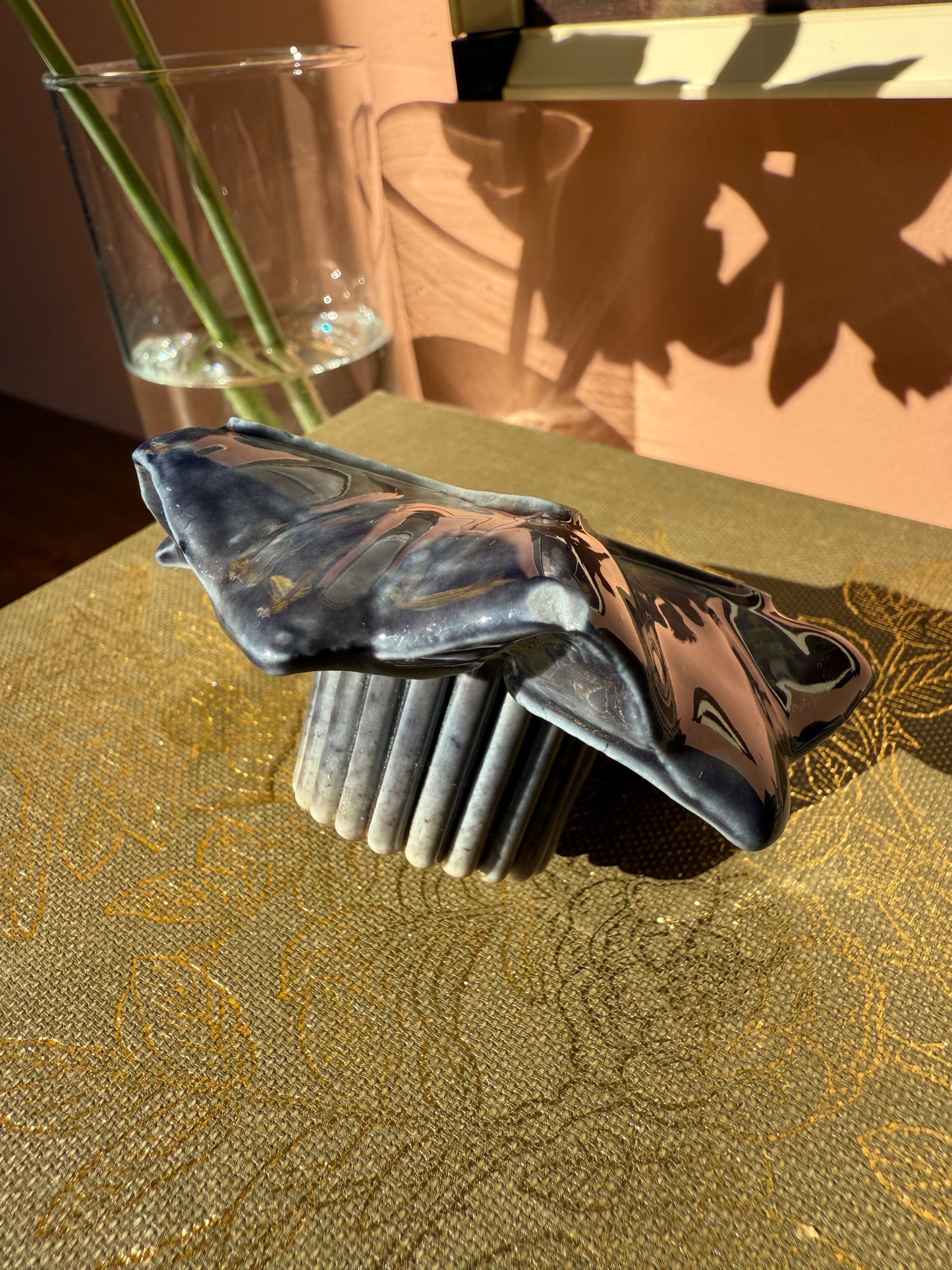 Pair of Wade Pottery Daffodil Candlesticks