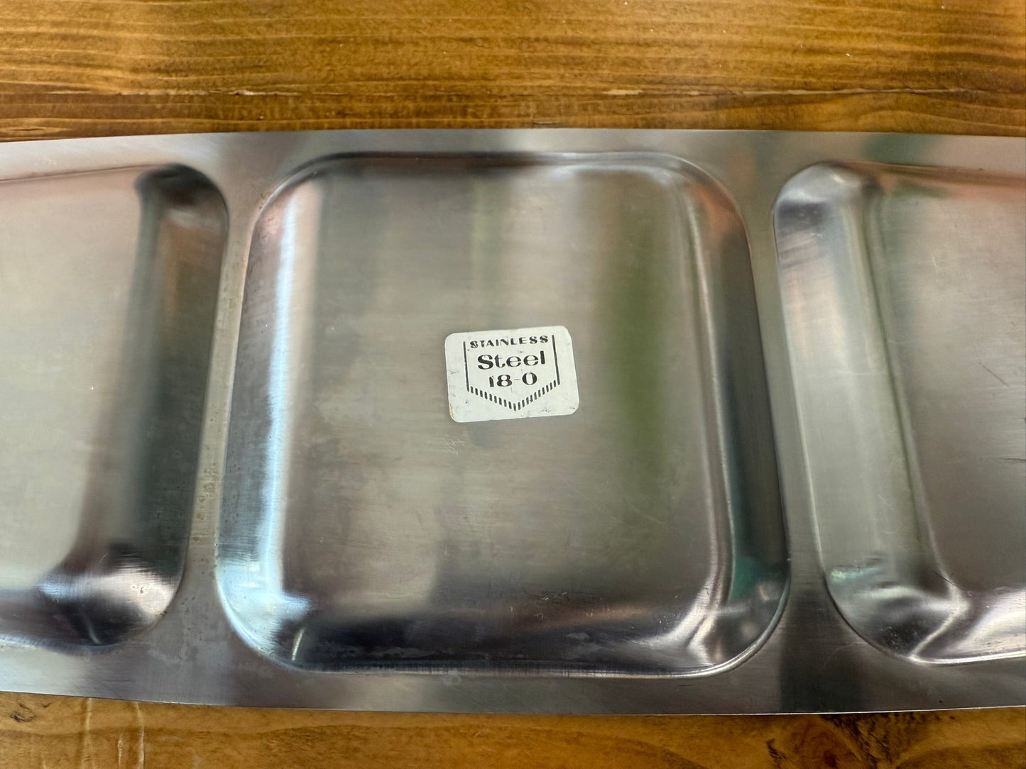 Mid-century Stainless Steel Serving Tray