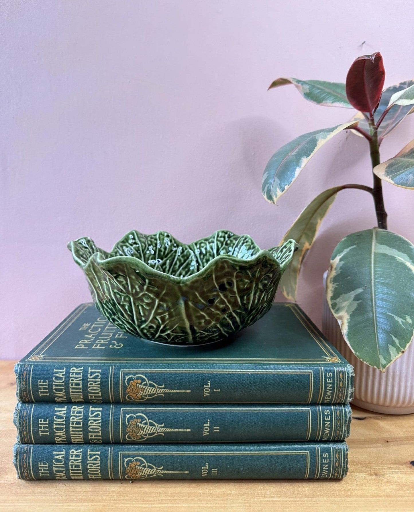 Subtil (Portugal) Ceramic Cabbage Leaf Bowl