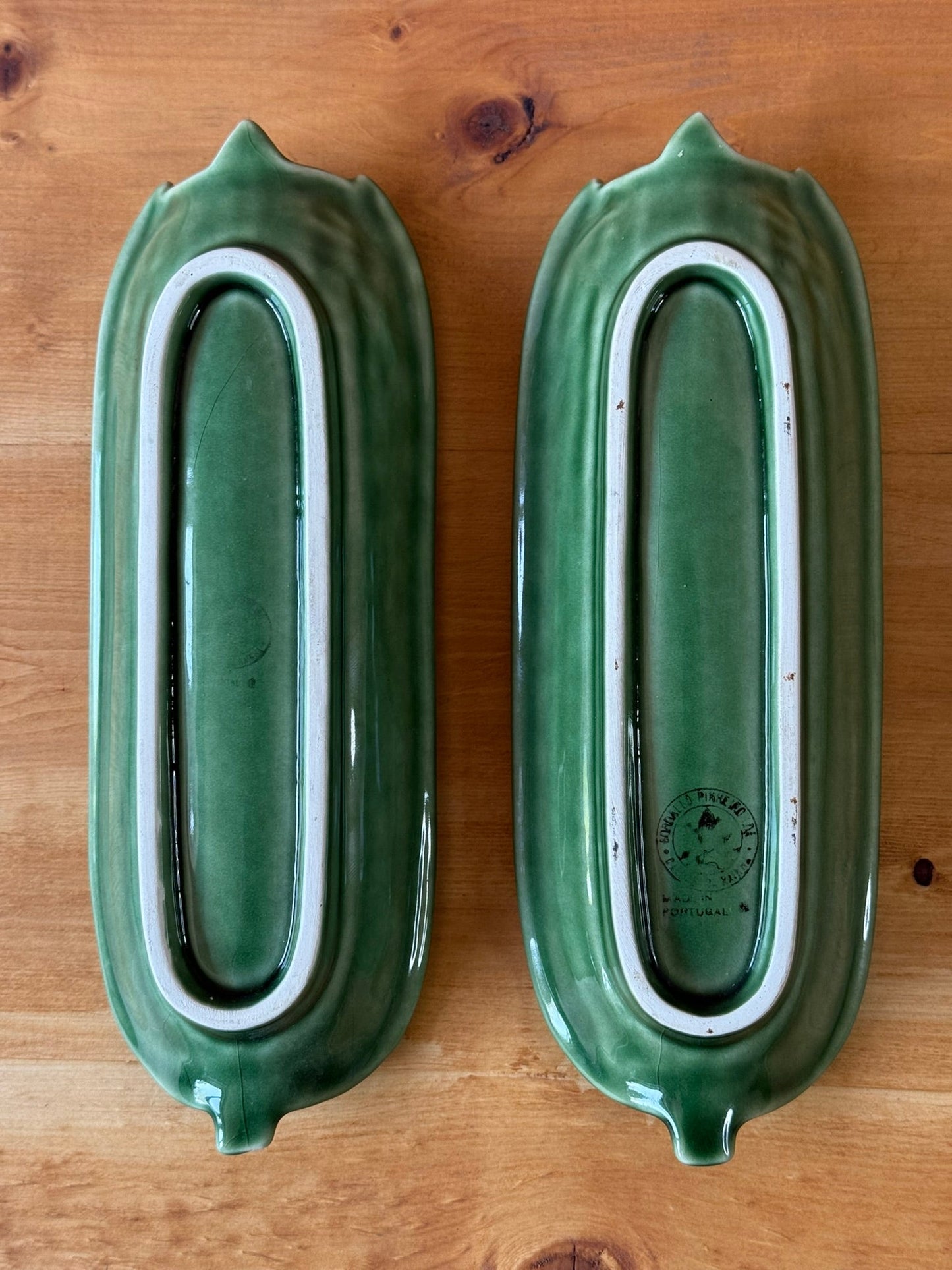 Pair of Bordallo Pinheiro Sweetcorn Dishes