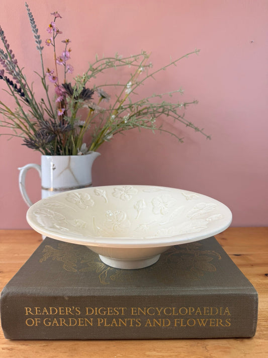 Vintage St. Michael Floral Embossed Dish