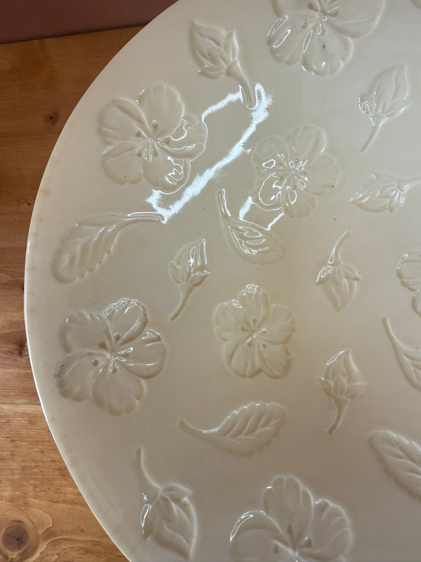 Vintage St. Michael Floral Embossed Dish
