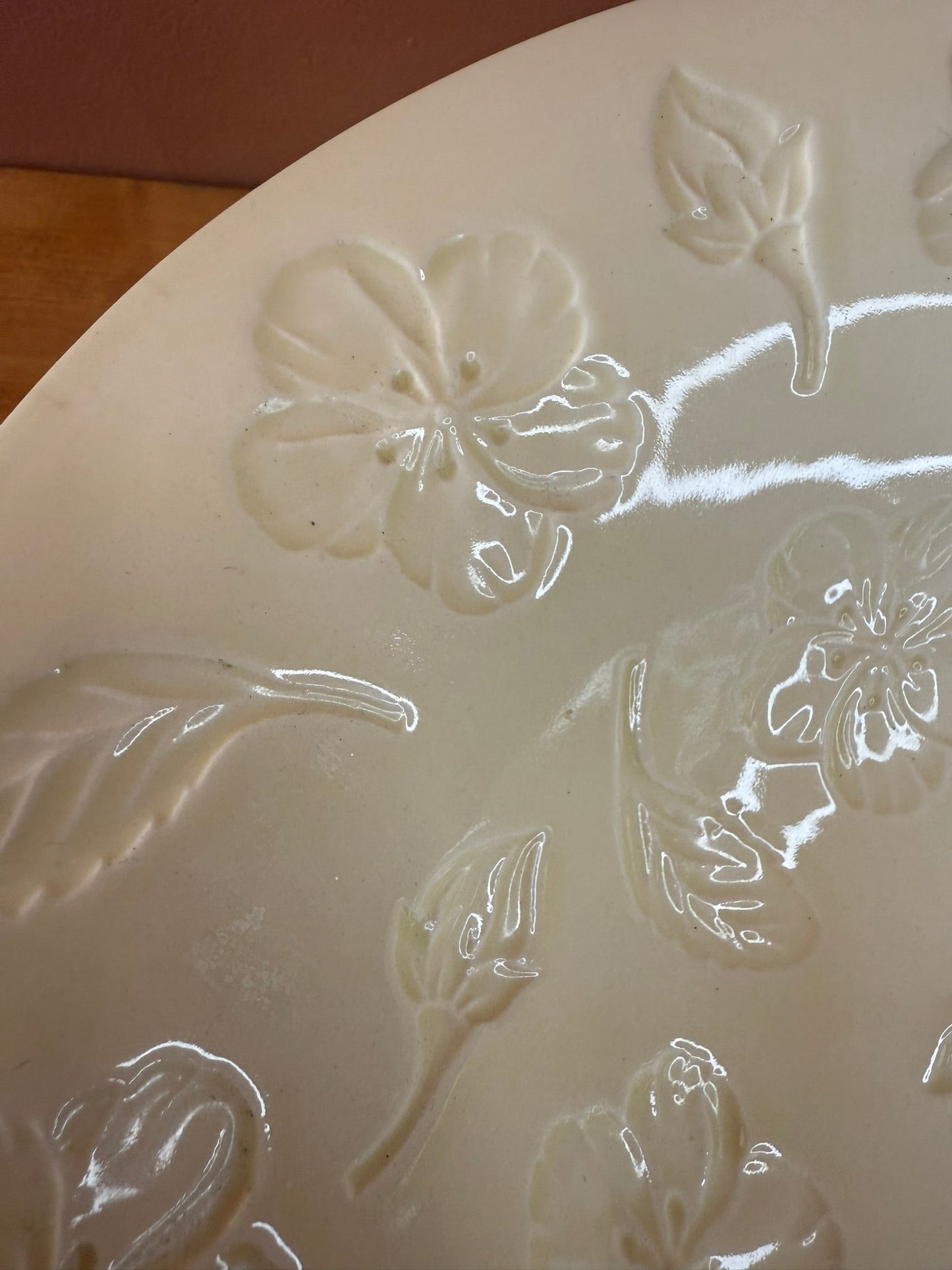 Vintage St. Michael Floral Embossed Dish