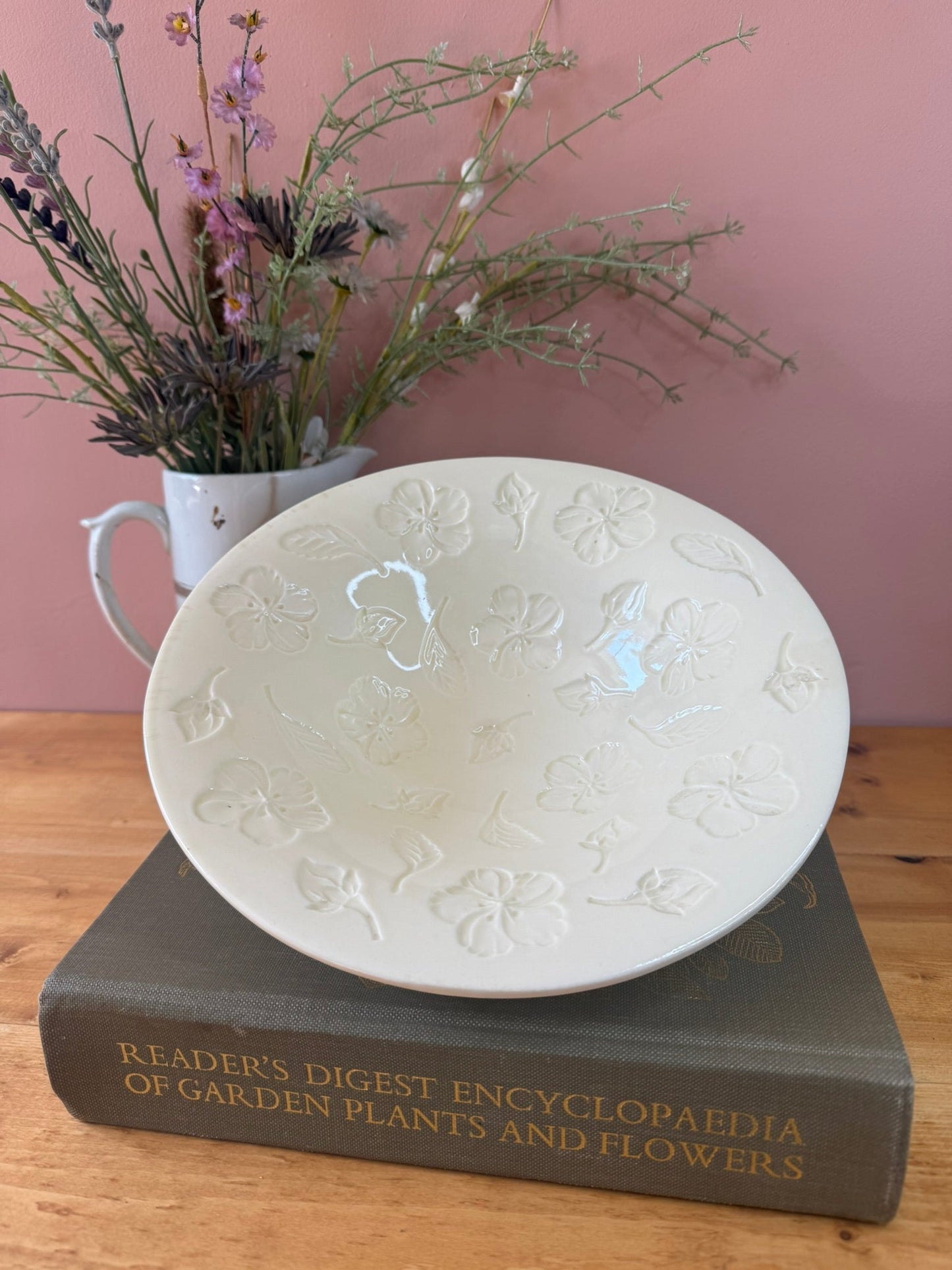 Vintage St. Michael Floral Embossed Dish