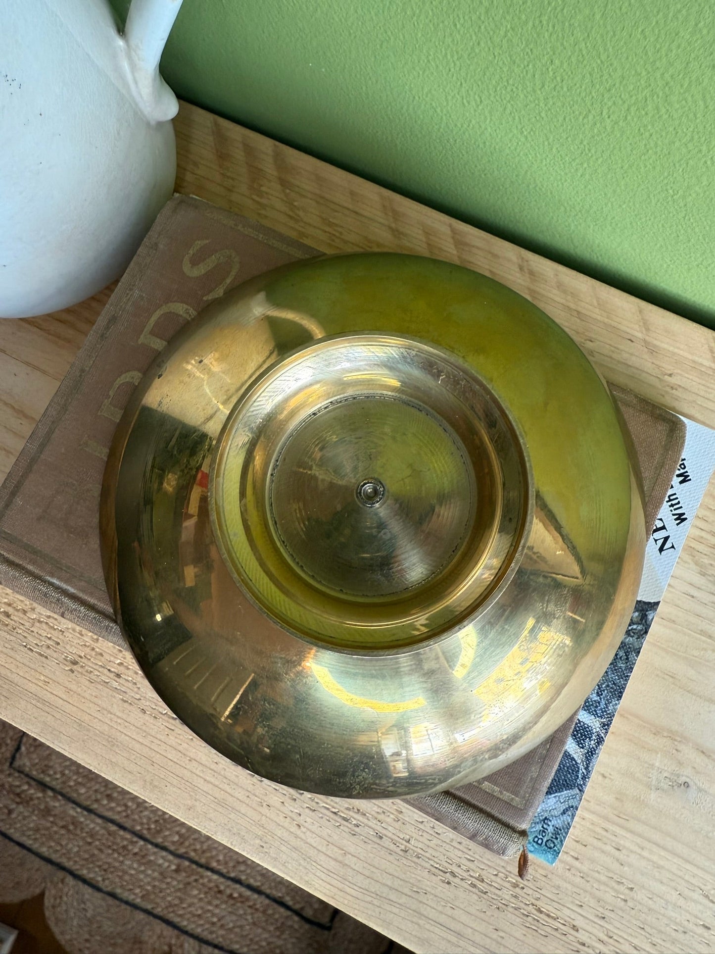 Cloisonné Brass Trinket Bowl / Dish - Duck Design