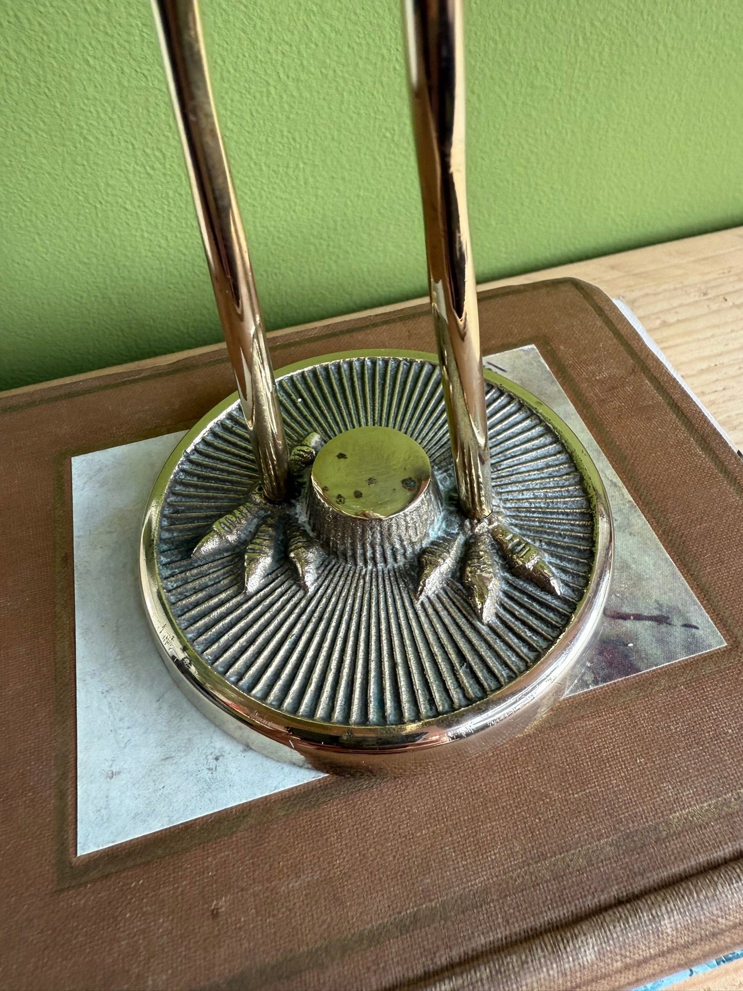 Brass Heron Figurine