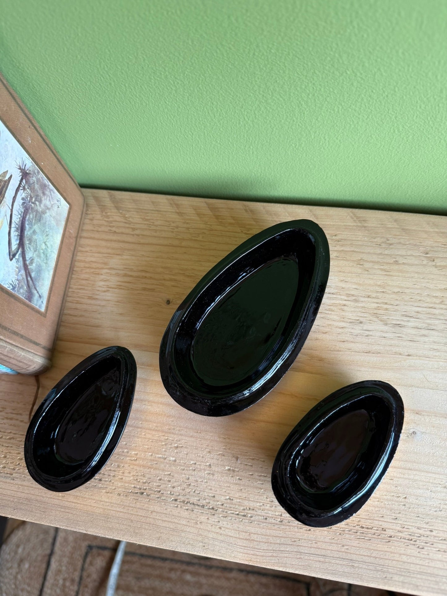 Set of Three Wooden Duck Trinket Boxes