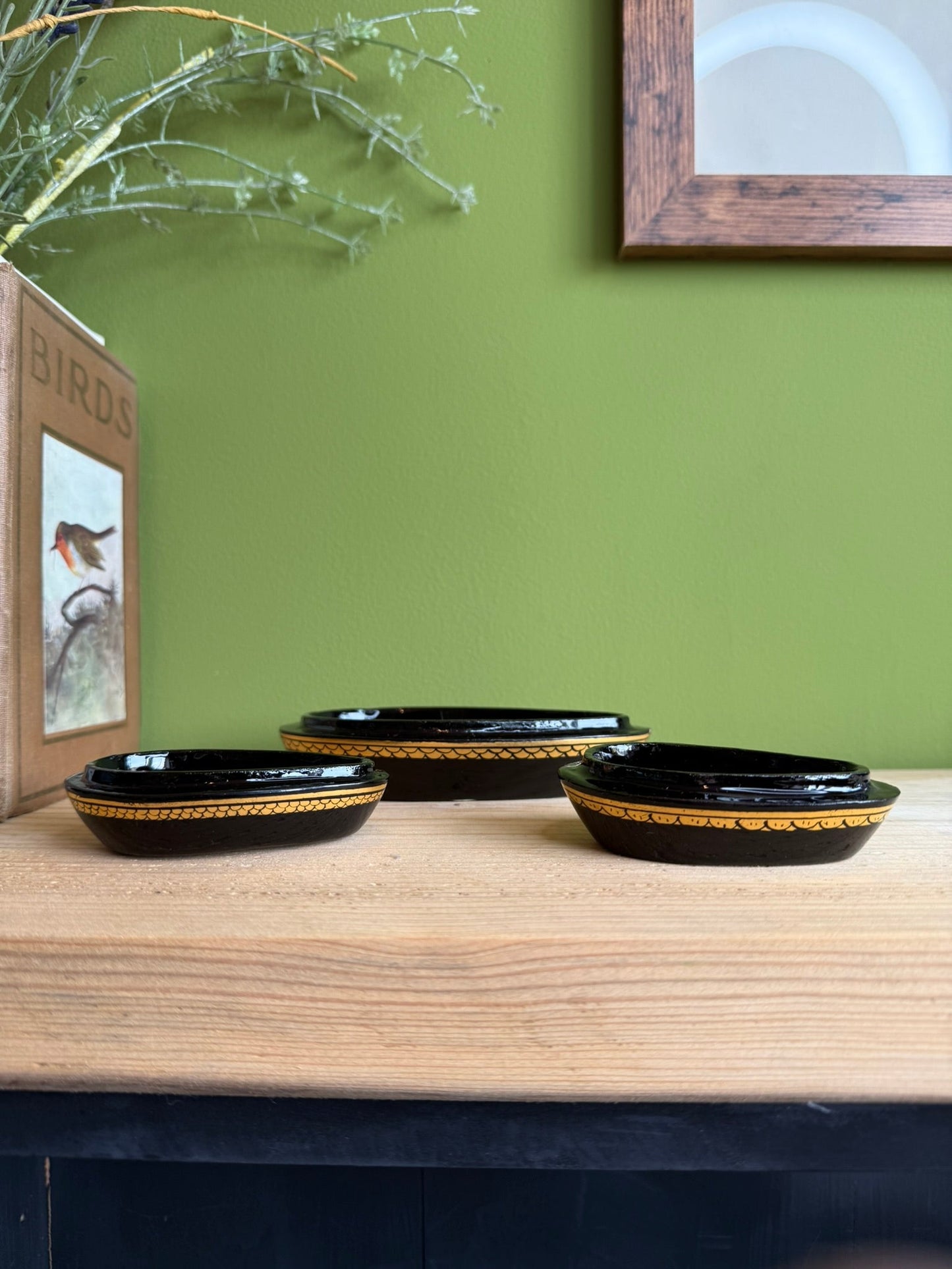 Set of Three Wooden Duck Trinket Boxes
