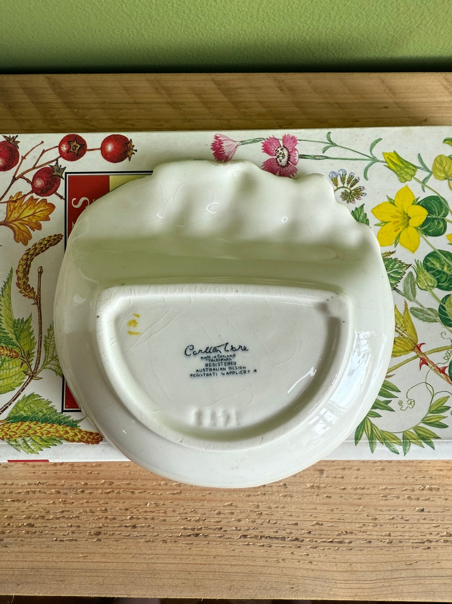 Carlton Ware Raspberry Ceramic Trinket Dish